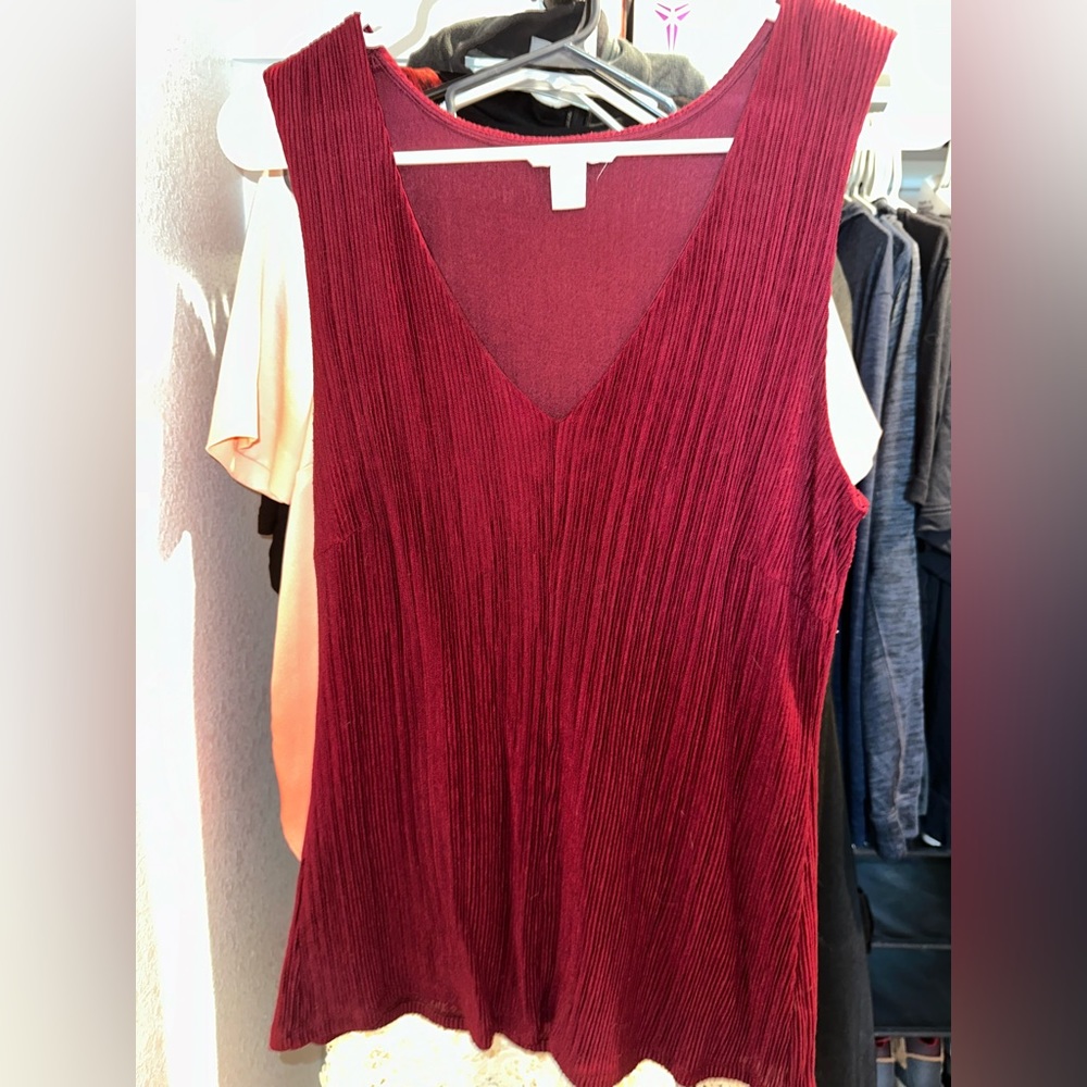 Maroon banana republic blouse